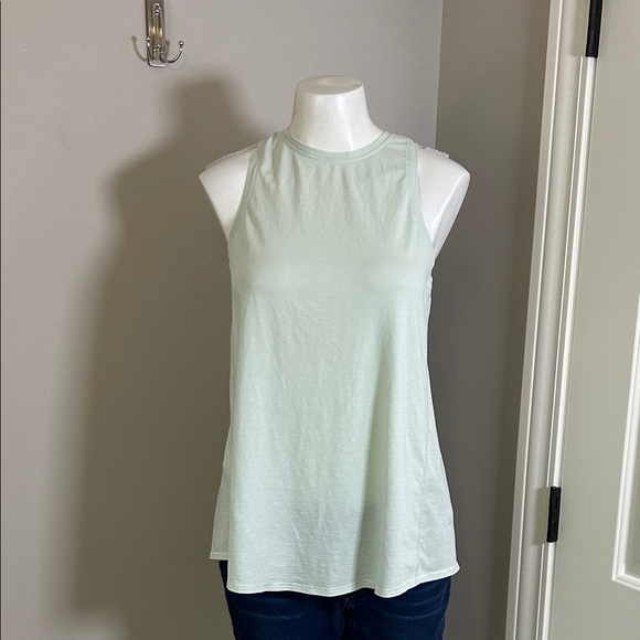 Lululemon All Tied Up Tank Top Mint Green Pima Cotton Yoga Shirt - Picture 3 of 12